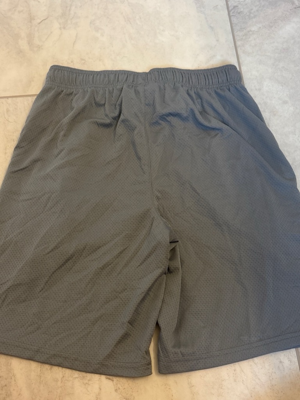 Athletic Works Gray Mesh Kids Shorts - Drawstring Waist - Picture 2 of 3